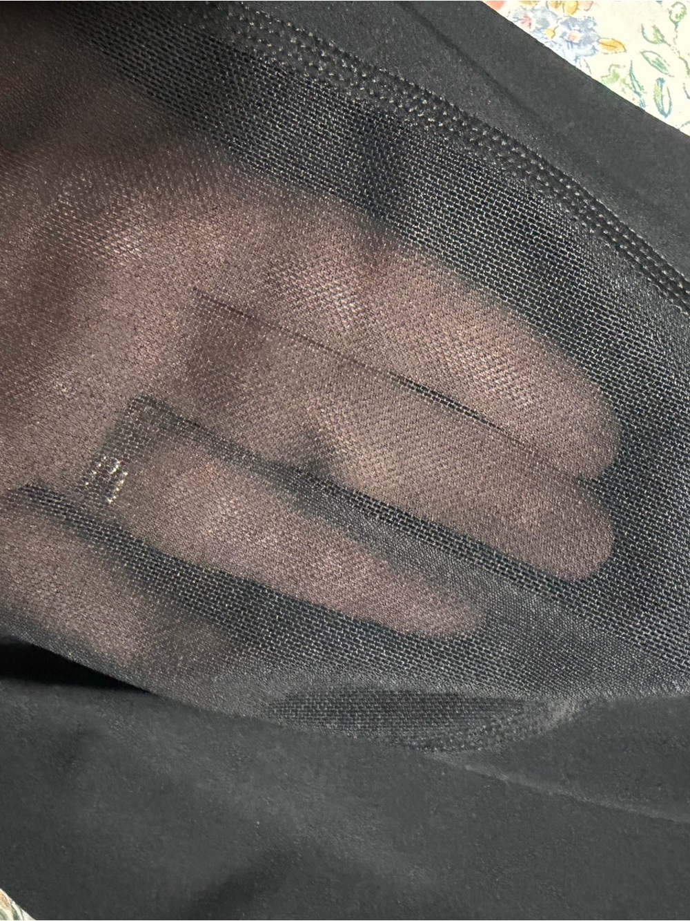 Nike Black Dri-FIT Cropped Leggings with White Swoosh - Picture 3 of 3